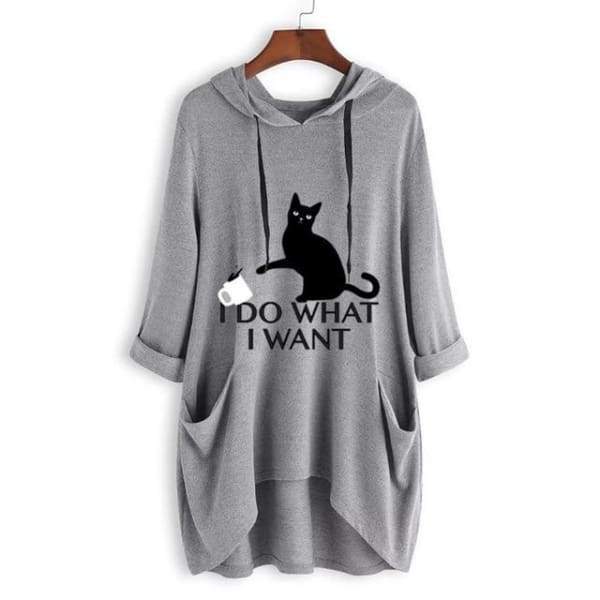 I Do What I Want - Cat Ears Hoodie - Meowaish